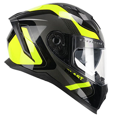 CGM 311R BLAST RACE KAPALI MOTOSİKLET KASKI Sarı-Siyah XL