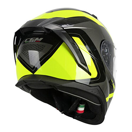 CGM 311R BLAST RACE KAPALI MOTOSİKLET KASKI Sarı-Siyah XL