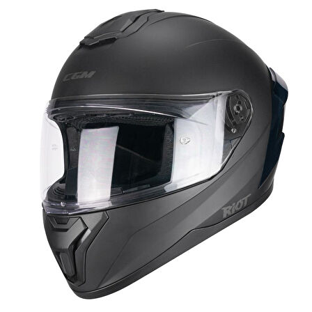 CGM 330A RIOT Sport Kapalı Kask Spoyler Siyah -XL