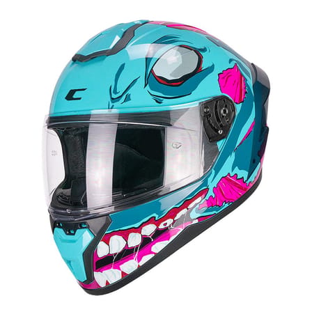 CGM 330R RIOT UNDEAD Kapalı Kask Mavi/Rosa-XL