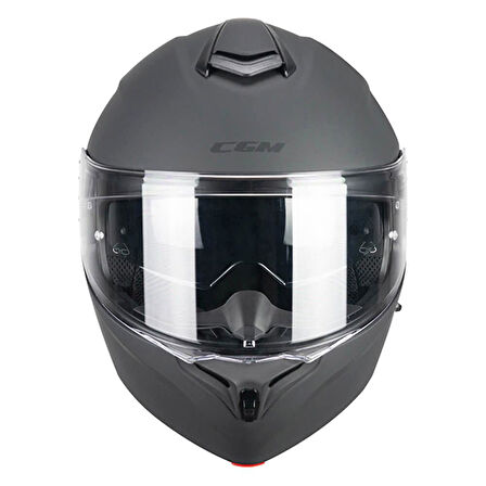 CGM 568A BER MONO ÇENE AÇILIR MOTOSİKLET KASKI ANTRASIT / XL