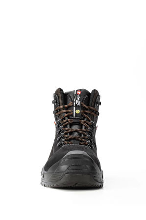 Sixton Capua 10327-02 S3 SRC Kompozit Burunlu Deri Yüksek Bilek İş Botu Siyah