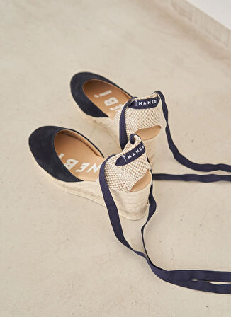 Manebi Deri Lacivert Kadın Espadril M 1.5 WL