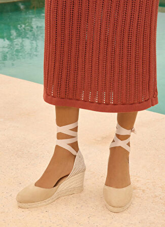 Manebi Deri Bej Kadın Espadril M 1.1 WL