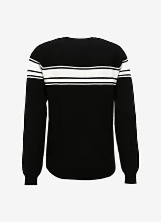 John Richmond Yarım Balıkçı Yaka Slim Fit Siyah Erkek Kazak UMA23056MA