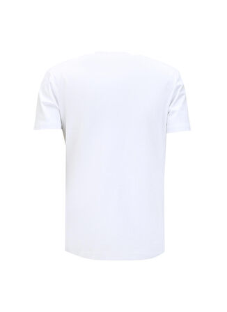 John Richmond Bisiklet Yaka Beyaz Erkek T-Shirt UMA23010TS