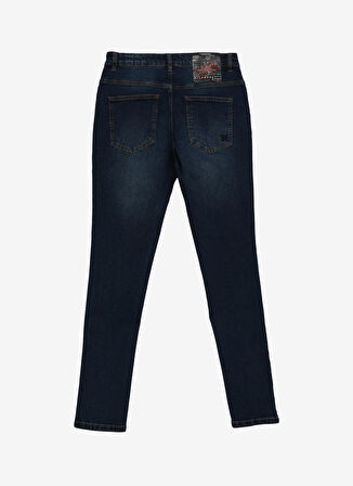 John Richmond Normal Bel Normal Paça Slim Fit Lacivert Erkek Denim Pantolon UMA23127JE
