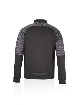 Galatasaray Orijinal Lisanslı Umbro Dik Yaka Fermuarlı Siyah Sweat