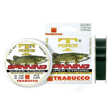 Trabucco T-Force Spinning Pike Serisi 150m K.Yeşil Misina - 0.20MM