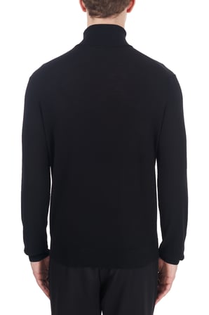 Armani Exchange % 100 Yünlü Balıkçı Yaka Kazak Erkek KAZAK 8NZM3C ZM8AZ 1200 SİYAH