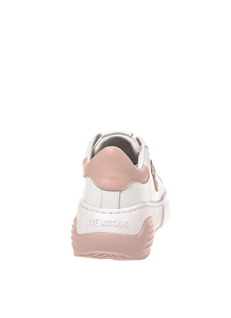 Love Moschino Beyaz - Pembe Kadın Deri Sneaker JA15105G1HIA110E