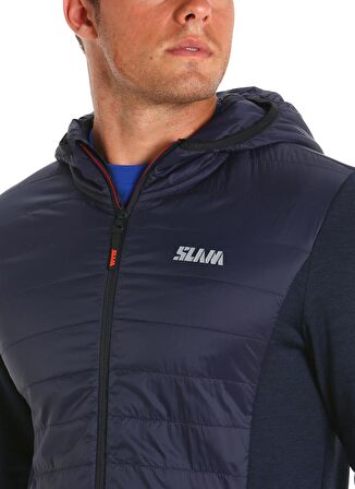 Slam Lacivert Erkek Kapüşonlu Regular Fit Polar Sweatshırt A107003S00_ACT HOOD HYBRID FLEECE