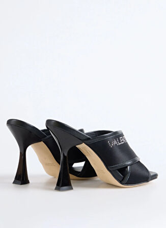 Valentino Saten Siyah Kadın Topuklu Sandalet 91D2541STN