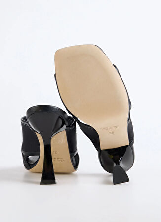 Valentino Saten Siyah Kadın Topuklu Sandalet 91D2541STN