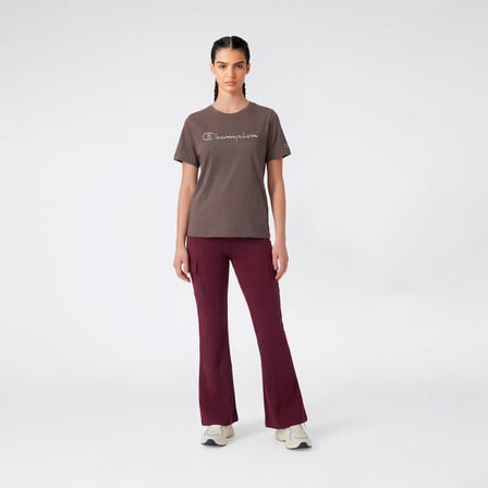 Champion SS Regular Fit Kadın Gri T-Shirt
