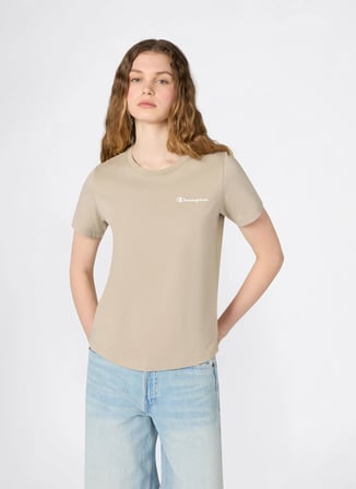 Champion 118408-MS041 SS Tee Bej Kadın T-Shirt