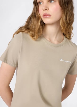 Champion 118408-MS041 SS Tee Bej Kadın T-Shirt