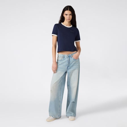 Champion Crewneck Croptop Kadın Lacivert T-Shirt