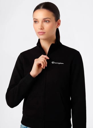 Champion 118593-KK001 Full Zip Sweatshirt Siyah Kadın Zip Ceket