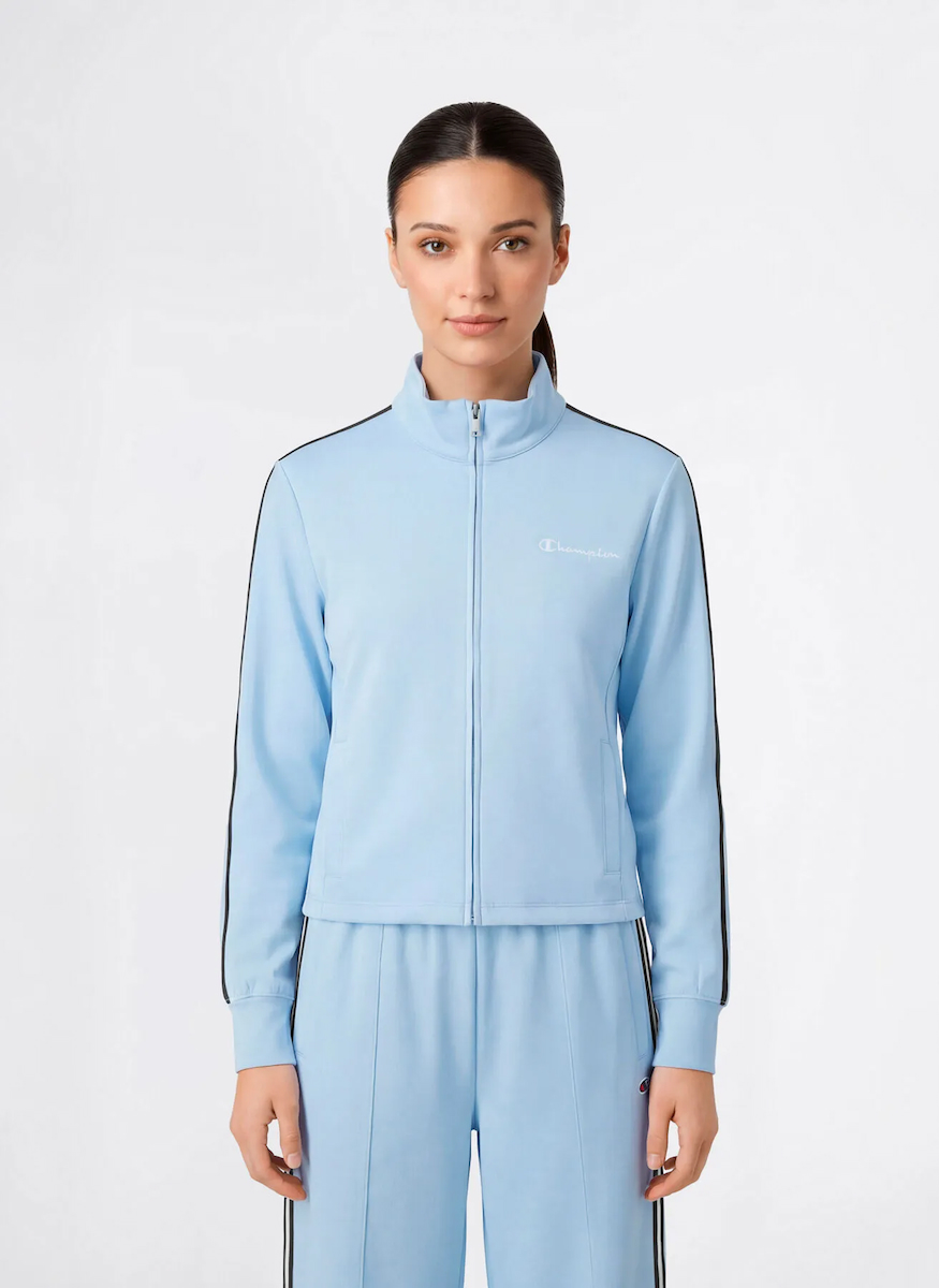 Champion 118596-BS224 Full Zip Hoodie Sweats Mavi Kadın Zip Ceket