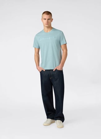 Champion 220273-BS221 SS Tee Mavi Erkek T-Shirt