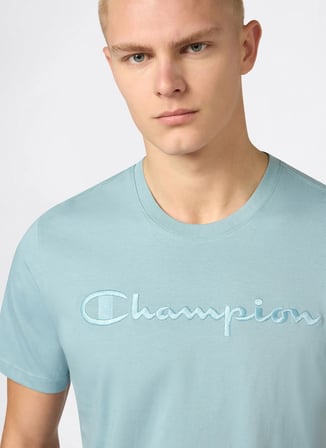 Champion 220273-BS221 SS Tee Mavi Erkek T-Shirt