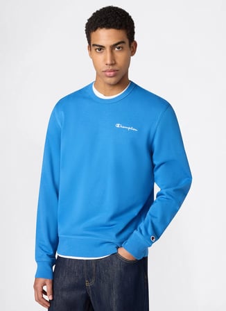 Champion 221793-BS220 Crewneck Sweatshirt Mavi Erkek Sweatshirt