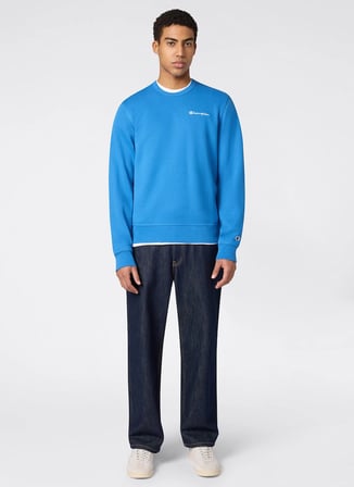 Champion 221793-BS220 Crewneck Sweatshirt Mavi Erkek Sweatshirt