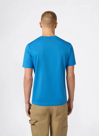 Champion 221798-BS220 SS Tee Mavi Yuvarlak Yaka Düz Erkek T-Shirt