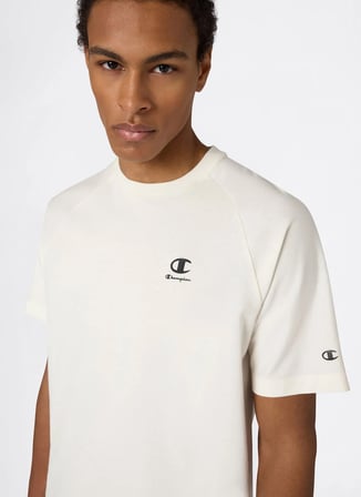 Champion 222374-YS084 SS Tee Krem Erkek T-Shirt