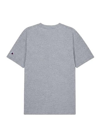 Champion 222392-EM021 Crewneck T-Shirt Gri Yuvarlak Yaka Düz Erkek T-Shirt