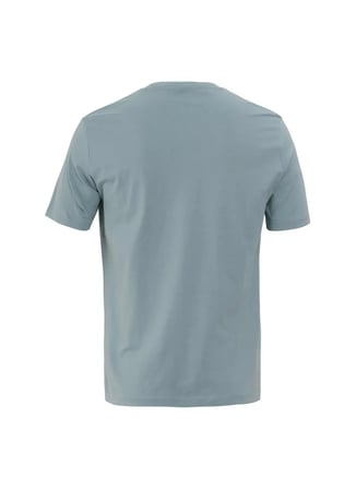 Champion 222392-BS221 Crewneck T-Shirt Mavi Yuvarlak Yaka Düz Erkek T-Shirt