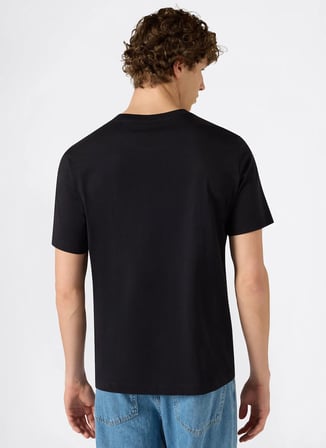 Champion 222392-KK001 Crewneck T-Shirt Siyah Yuvarlak Yaka Düz Erkek T-Shirt