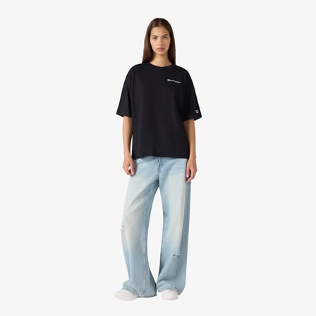 Champion Ss  Kadın Siyah T-Shirt