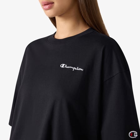 Champion Ss  Kadın Siyah T-Shirt