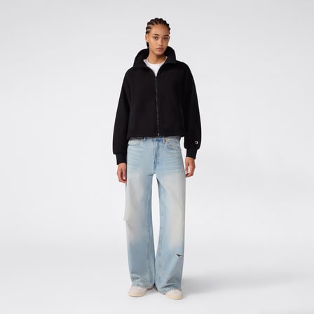 Champion Full Zip  Kadın Siyah Sweatshirt