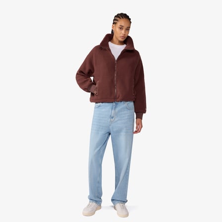 Champion Full Zip  Kadın Kahverengi Sweatshirt