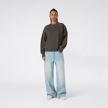 Champion Crewneck  Kadın Haki Sweatshirt