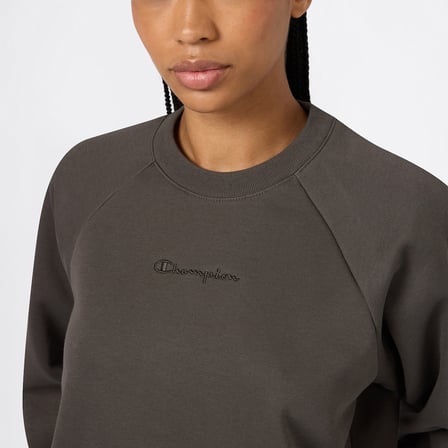 Champion Crewneck  Kadın Haki Sweatshirt