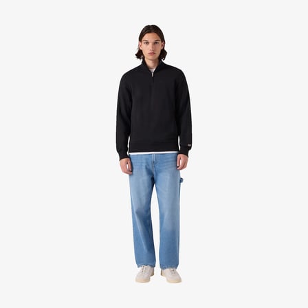 Champion Half Zip  Erkek Siyah Sweatshirt