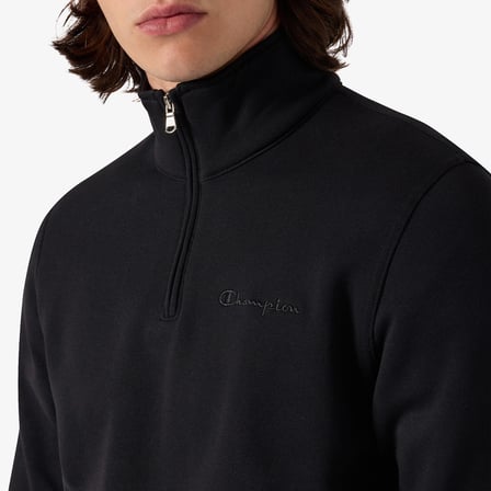 Champion Half Zip  Erkek Siyah Sweatshirt