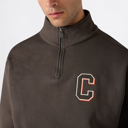 Champion Half Zip  Erkek Yeşil Sweatshirt