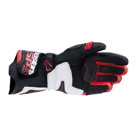 Alpinestars SP-9 Korumalı Motosiklet Eldiveni Siyah  Kırmızı  Beyaz
