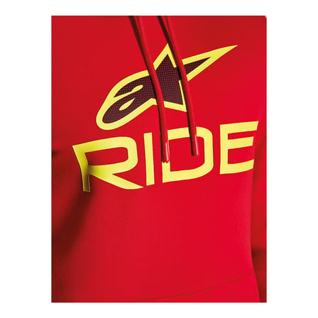 Alpinestars Ride V3 Hoodie Kapüşonlu Sweatshirt Kırmızı  Sarı