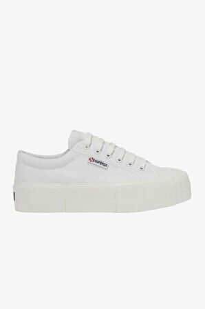 Superga 2631 Strıpe Platform Beyaz Kadın Spor Ayakkabı S5111SW-A6L-SP