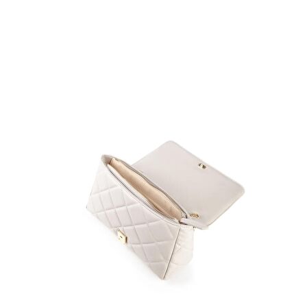 Valentino Ekru Kadın 9x25,5x17 cm Çapraz Çanta VBS3KK02R045