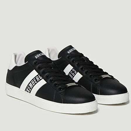 Erkek Sneaker ( Günlük) 19134/CP B BKKU Bikkembergs 64039996 SCARPA UOMO MICROFIBER Nero