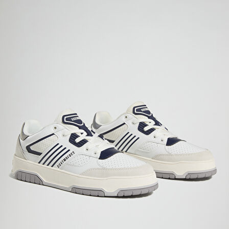 Erkek Sneaker ( Günlük) 27113/CP B  BKKU Bikkembergs 64029996 Suede White/Leather Navy