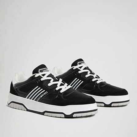 Erkek Sneaker ( Günlük) 27113/CP C  BKKU Bikkembergs 64029996 Suede Black/Leather Black