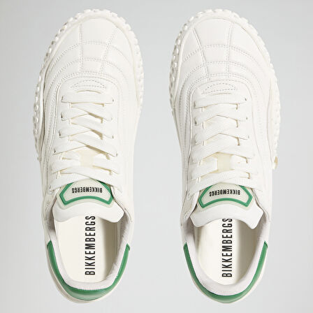 Erkek Sneaker ( Günlük) 27116/CP B BKKU Bikkembergs  64039996 Nappa White/Nappa Green